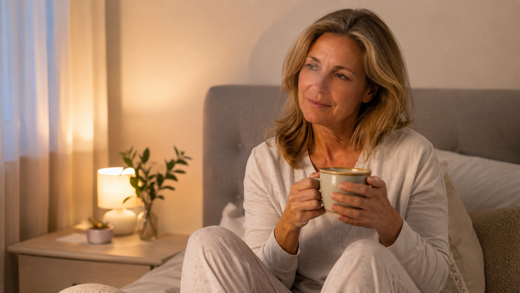 Vrouw slaapt slecht door stress en probeert tot rust te komen